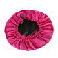 Double Layer Satin Bonnet Double Layer Wearable Adjustable Drawstring Sleep Cap