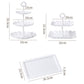 Cake Stand Set with 6 Tiered Cupcake Stands 4 Square Trays for Party Wedding Dessert