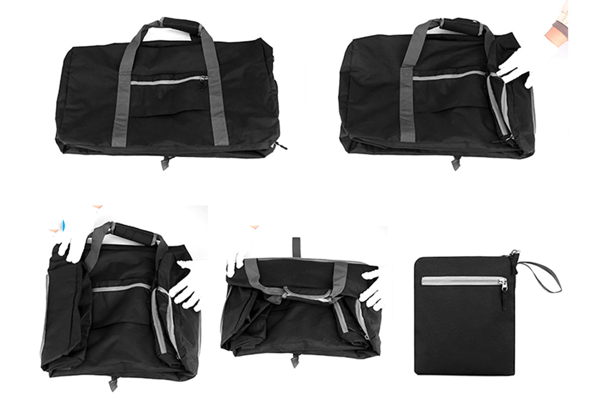 Large Foldable Travel Duffel Bag Carry On Shoulder Duffle Bag With Shoe Compartment