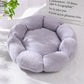 Flower Shape Pet Bed Cat Beds Dog Bed Cats Calming Pet Beds Round Dog Bed-Grey