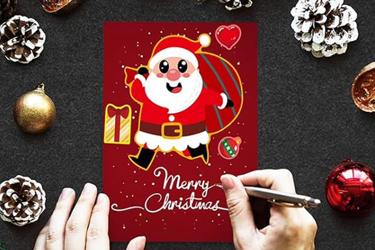 16Pcs Christmas Stickers DIY Stocking Stuffers Crafts Christmas Decorations