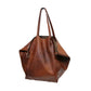 PU Leather Oversized Tote Bag with Internal Cosmetic Bag