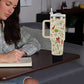 40oz Stainless Steel Christmas Pattern Thermal Mug For Stanley Cup