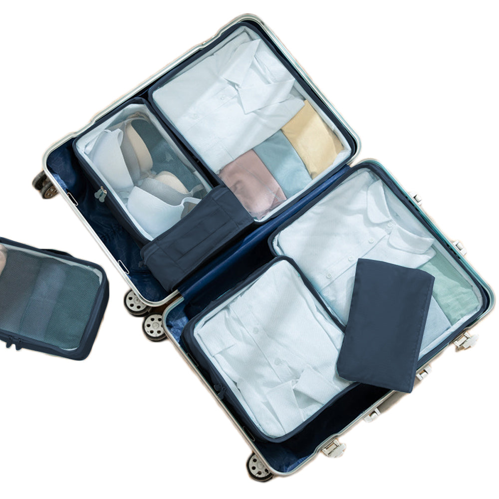 Set of 7Pcs Travel Storage Bags with Shoes Bag