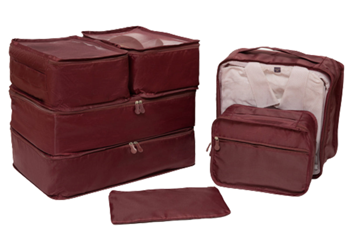 Set of 7Pcs Travel Storage Bags with Shoes Bag