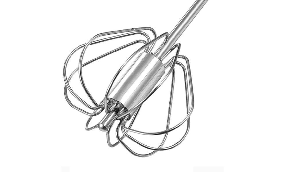 Stainless Steel Rotating Egg Whisk
