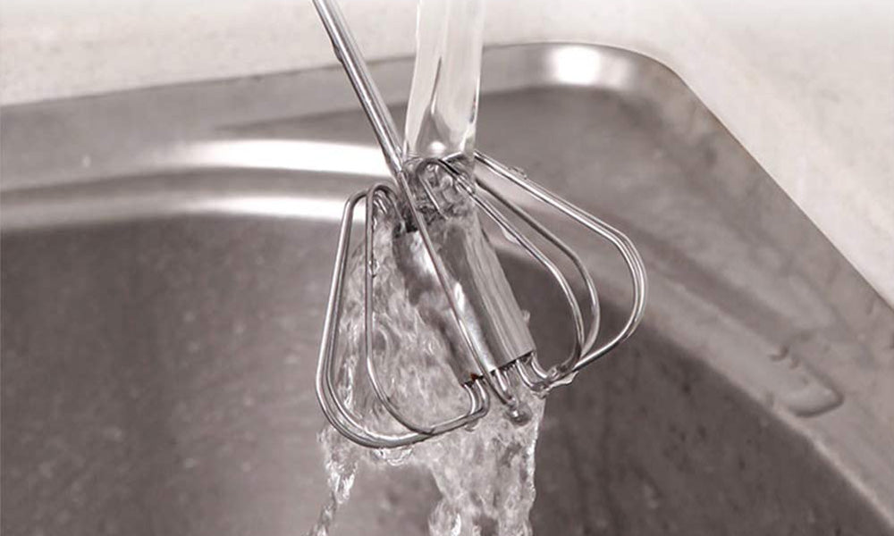 Stainless Steel Rotating Egg Whisk