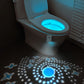 2Pcs Toilet Night Light with Star Projector Motion Sensor Activated LED Lamp