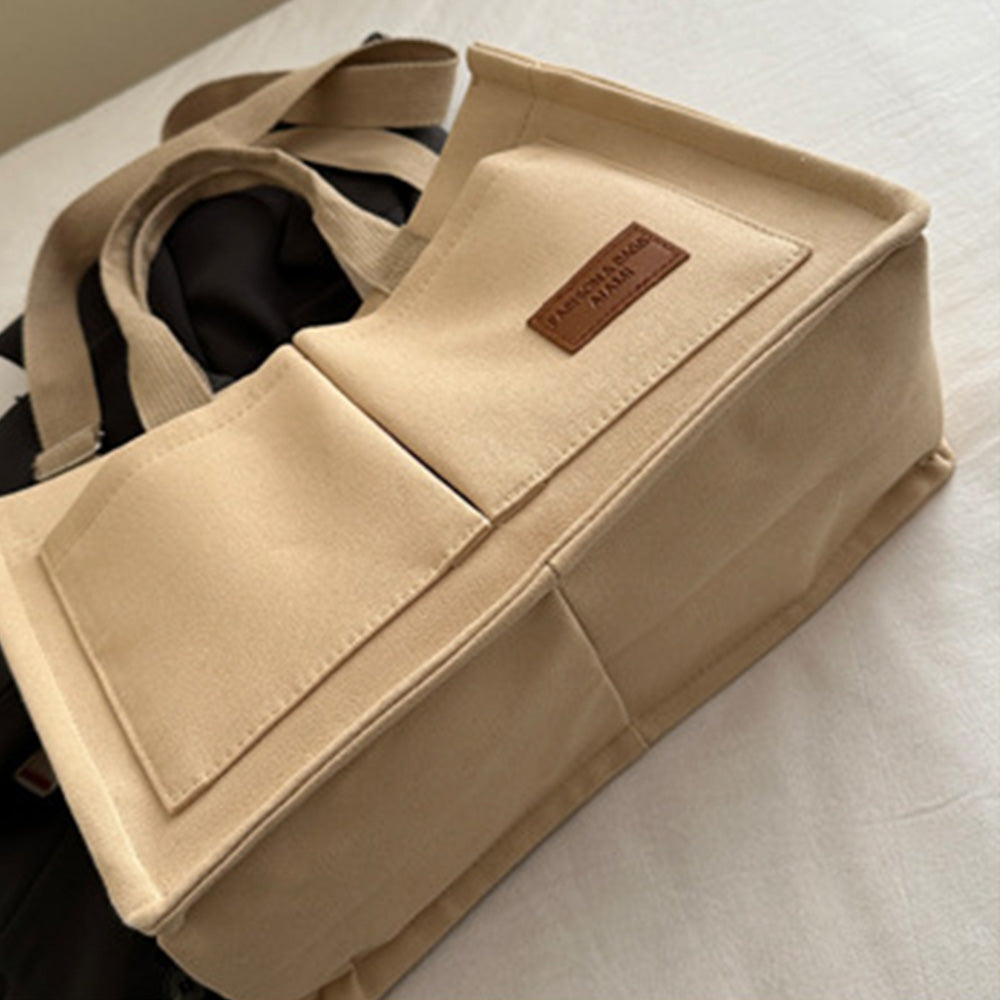 Large Canvas Tote Bag For Women With Compartments Crossbody Bag Purse Bag With Pockets