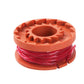 12 Pack Replacement Grass Trimmer Spool Line with 2 Caps for Worx Weed Eater