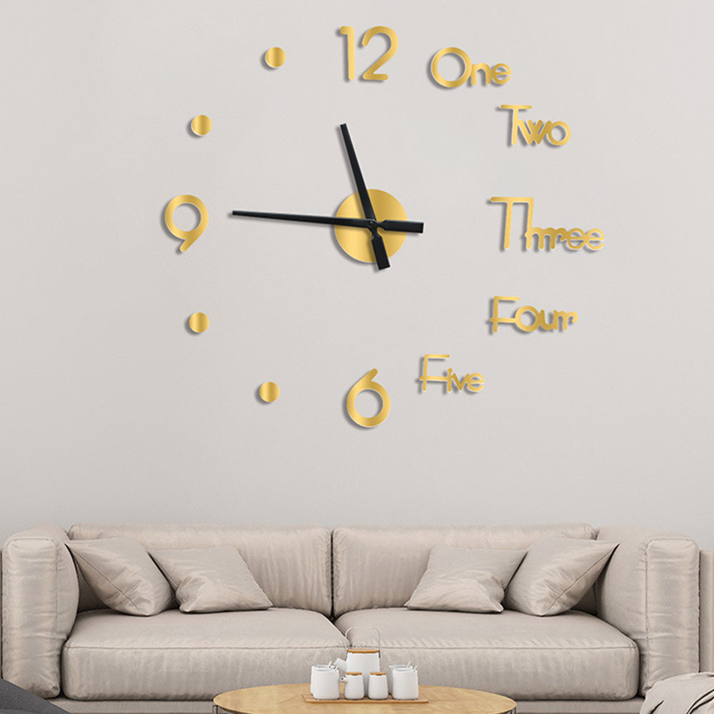 3D Wall Clock DIY Acrylic Frameless Modern Wall Clock
