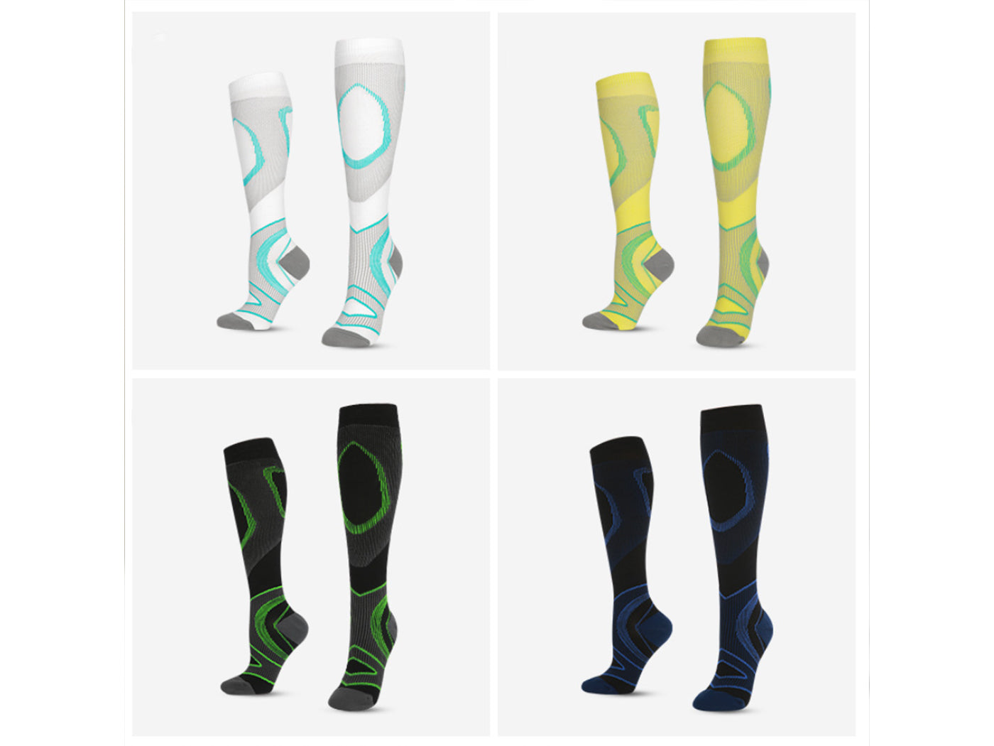 3 Pairs of Anti-Fatigue Outdoor Fitness Compression Socks