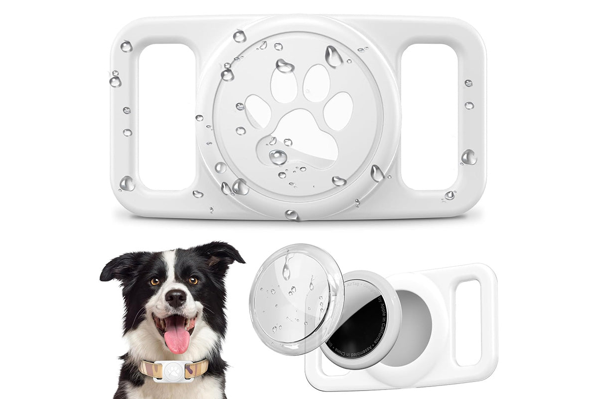 2Pcs Waterproof Dog Collar Holder for Apple AirTag Silicone Air Tags Case