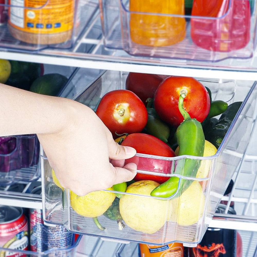 3Pcs Refrigerator Food Storage Box Fridge Organizer with Handle