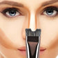 Nose Contour Brush Set with 2-in-1 U-Shaped Brush and Angled Flat Brush