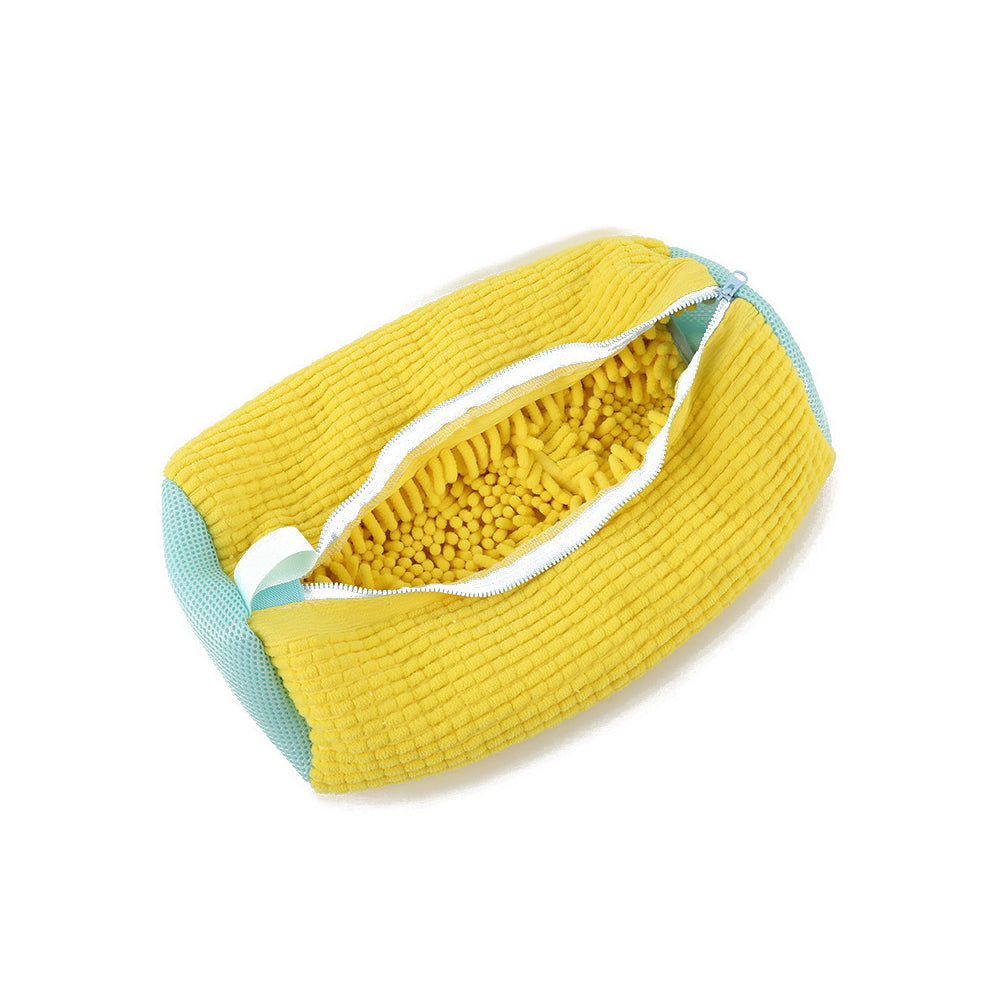 2Pcs Reusable Chenille Shoe Washing Bag with Zipper