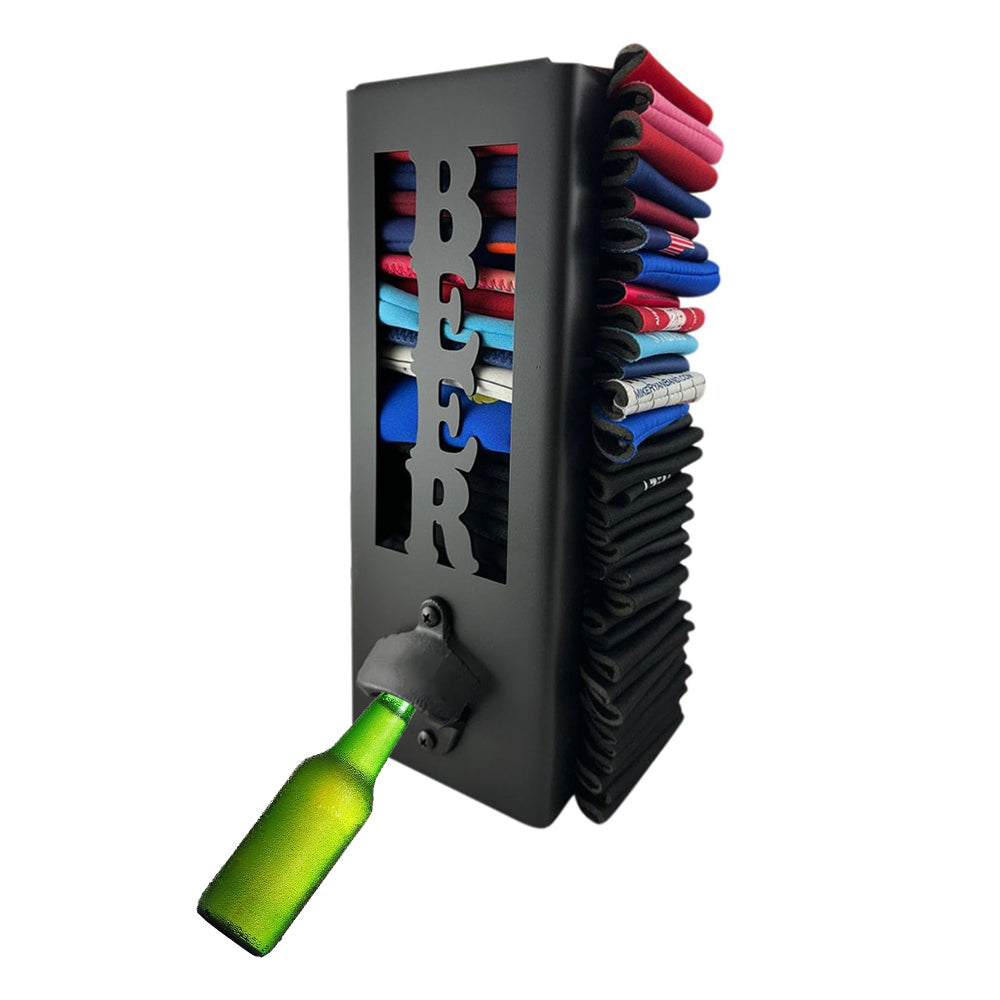 2-in-1 Wall Mounted Can Cooler Holder with Bottle Opener