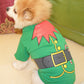 3Pcs Dog Cat Christmas T-Shirt Clothes Vest Puppy Pet Apparel Costume Coat Jacket-Red Belt and Green Belt and Candy Cane