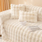 Warm Fuzzy Cozy Fluffy Feel Ruched Couch Blankets Soft Sofa Cover