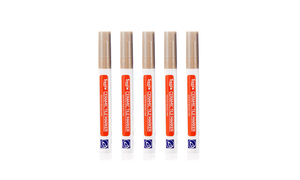 Set of 5Pcs Grout Tile Repair Pen-Brown