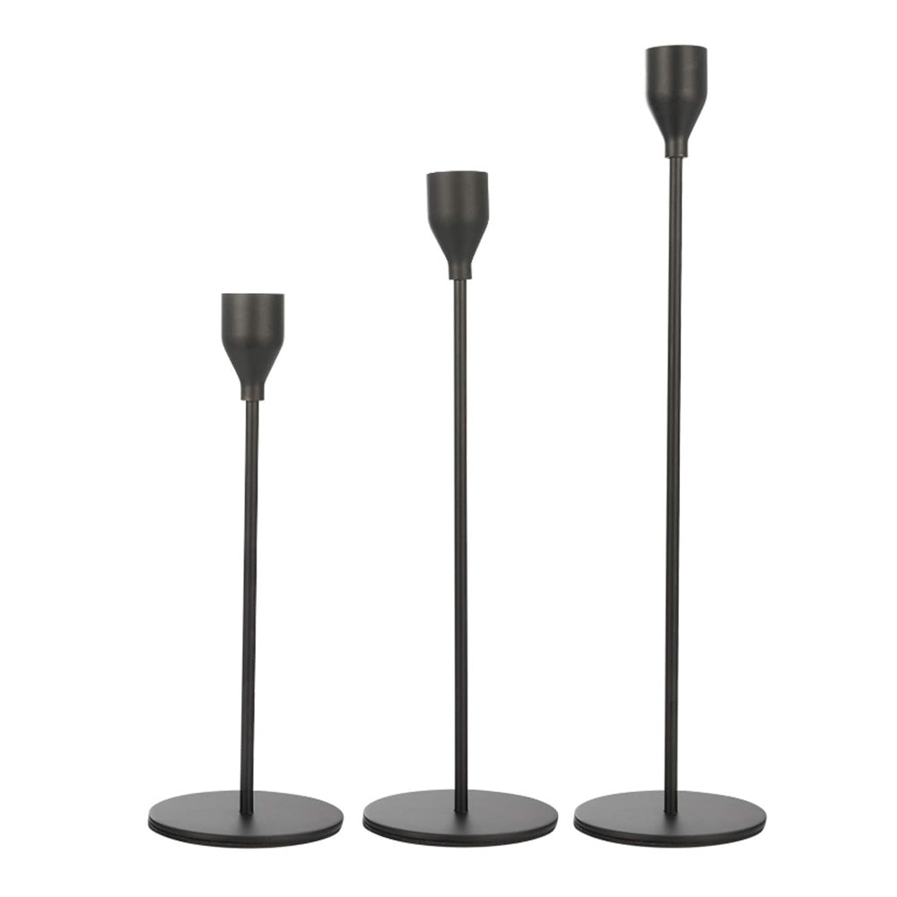3Pcs Taper Candle Holder Table Decorative Candlestick Holder for Wedding Dinning