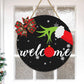 Christmas Door Plate Wooden Sign Christmas Welcome Listing Door Wall Decoration