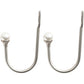 2Pcs U Shape Pearl Curtain Holdback Hooks with Screws