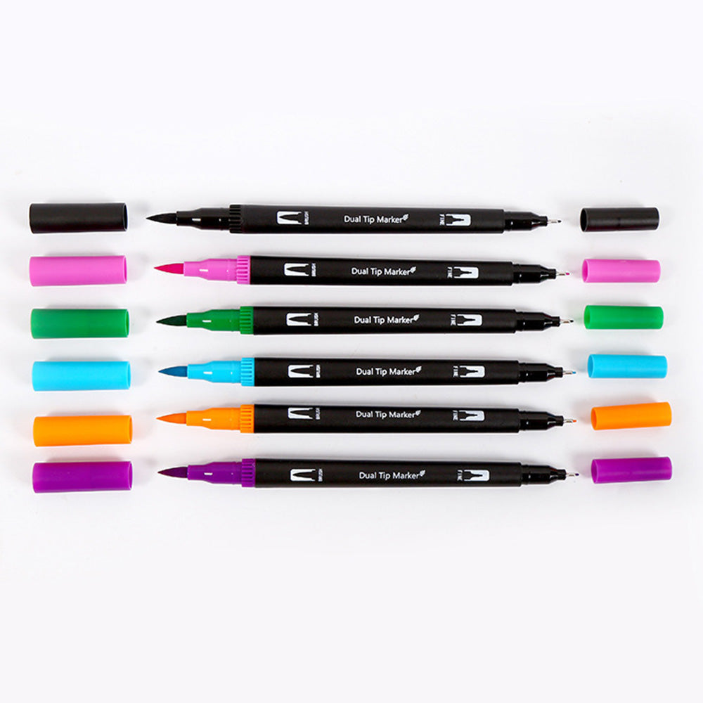 72 Colors Markers Dual Tip Markers Felt Tip For Adult Coloring Books