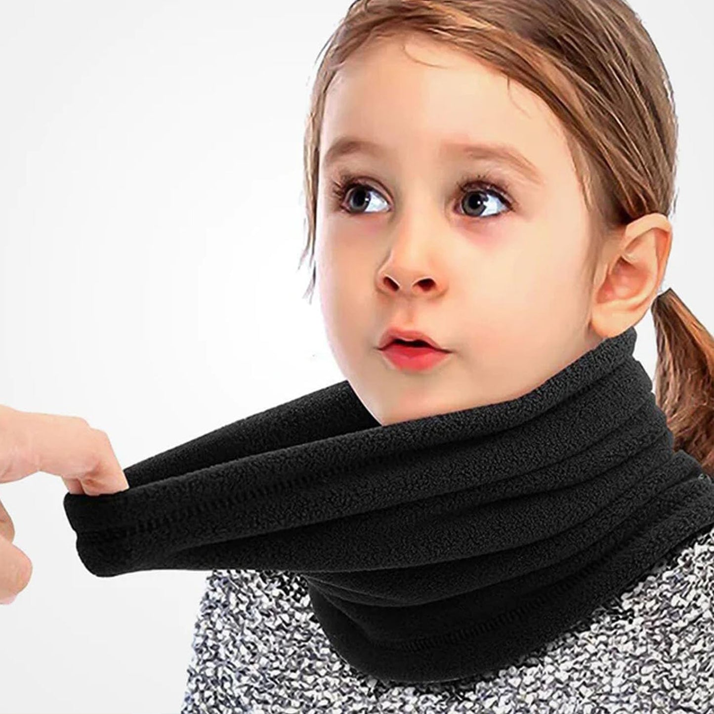 2Pcs Unisex Polar Fleece Neck Warmer 3 In 1 Multifunctional Scarf