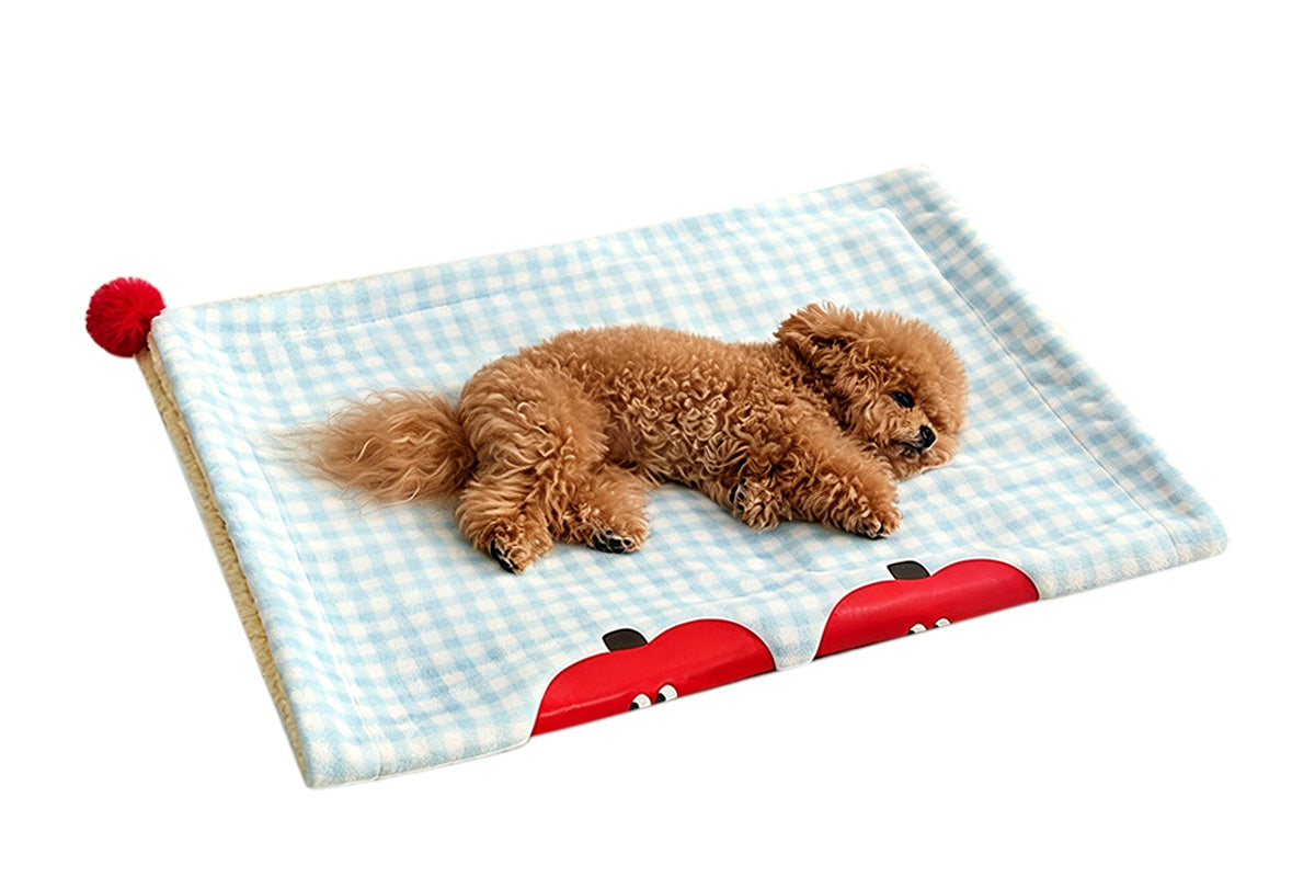 Pet Blanket U-Shaped Pillow Set Sherpa Fleece Warm Pet Throw Blanket Bed Mat for Dog Cat
