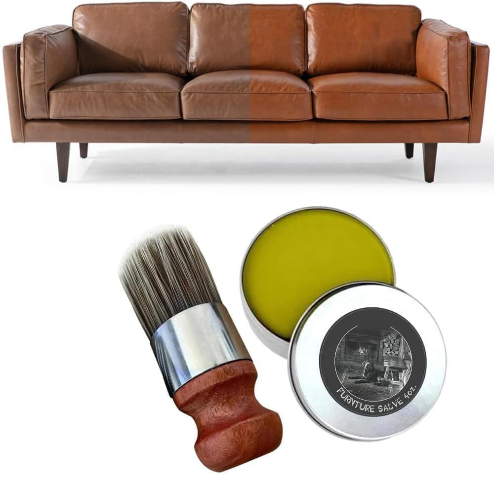 Leather Care Cream Leather Salve for Furniture Repair Tool with Brush