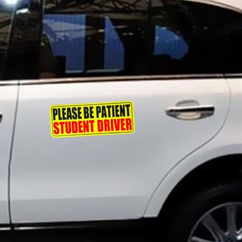 5Pcs Student Driver Reflective Please Be Patient Car