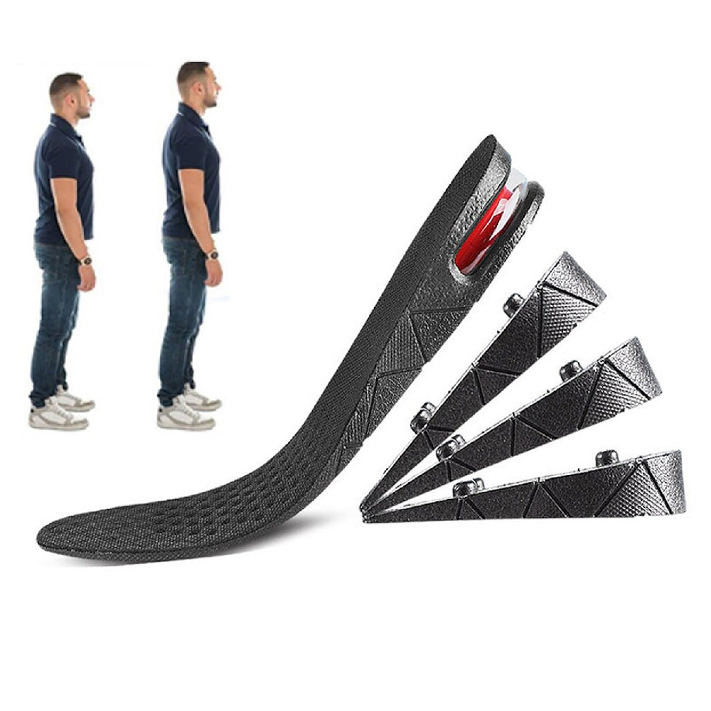 Height Increase Insoles Air Taller Cushion 1 Pair 4-Layer Heel Insert Insoles