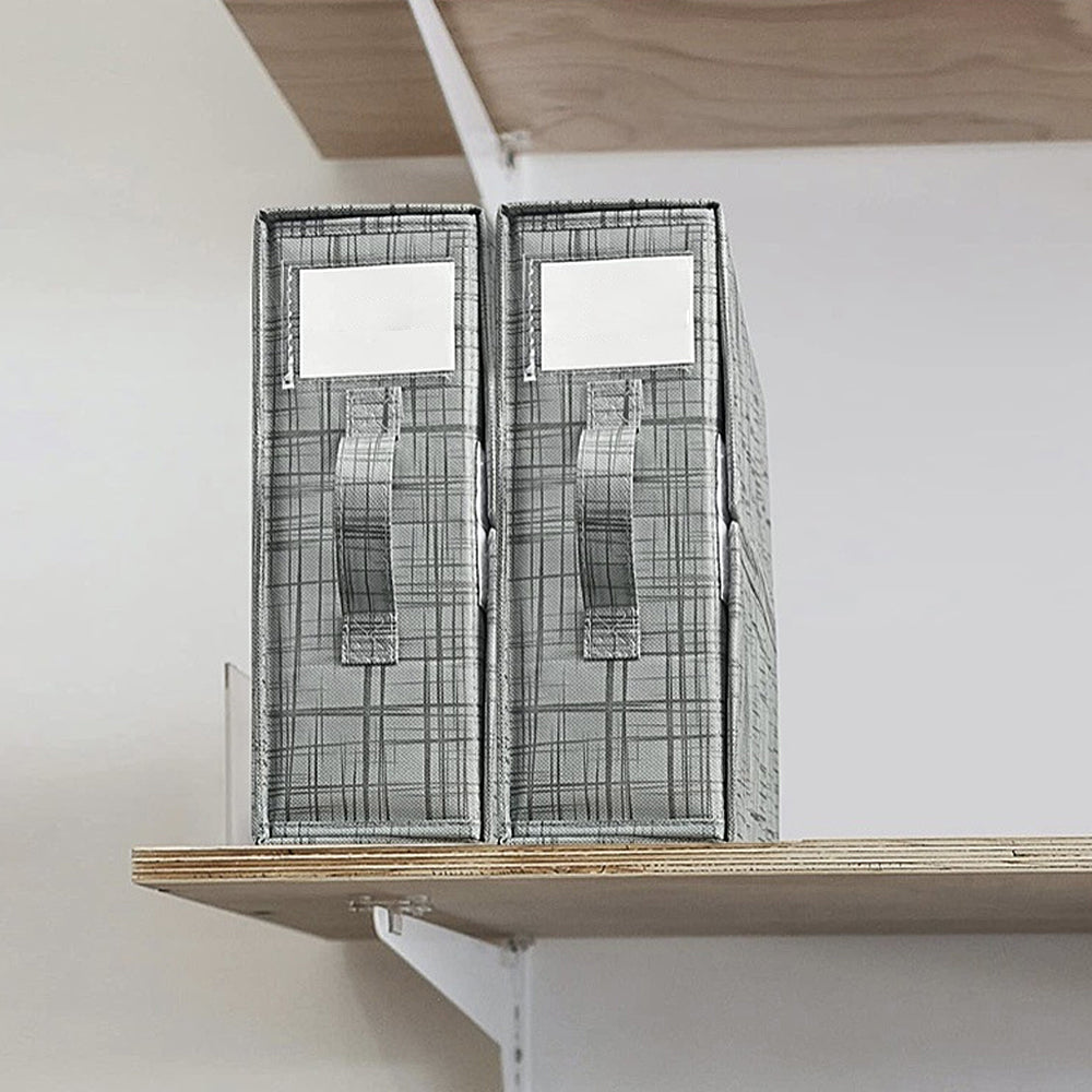 Bed Sheet Organizer and Storage Foldable Organizer Closet-Gray Stripes
