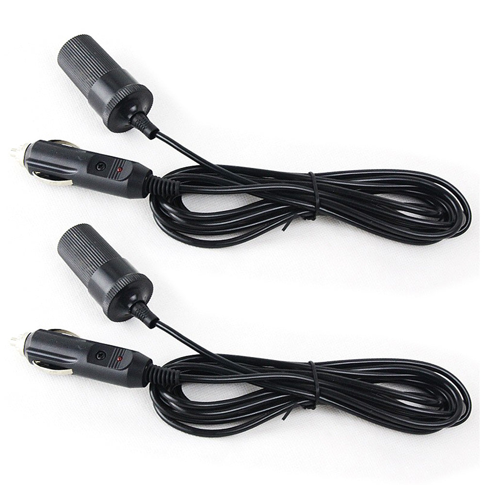 12V Car Cigarette Lighter Adapter Extension Cable Cord Plug Connector