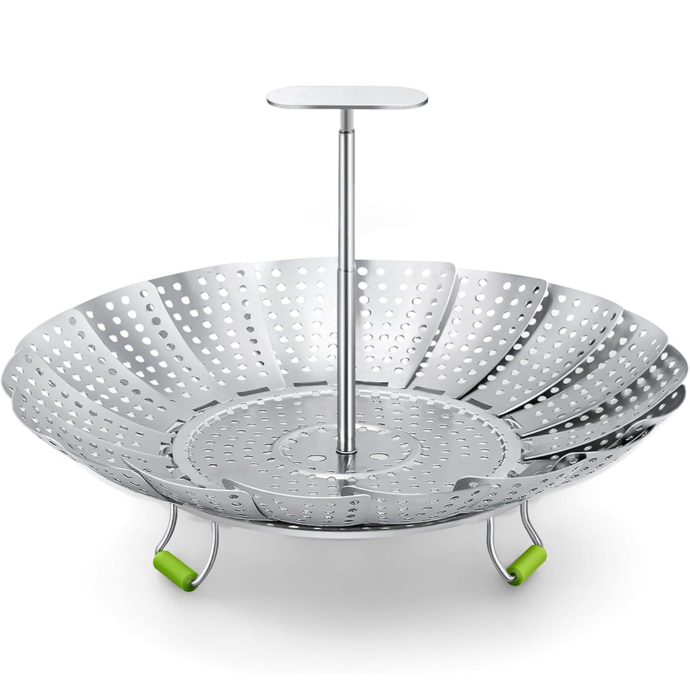 Removable Handle Stainless Steel Folding Steamer Tray