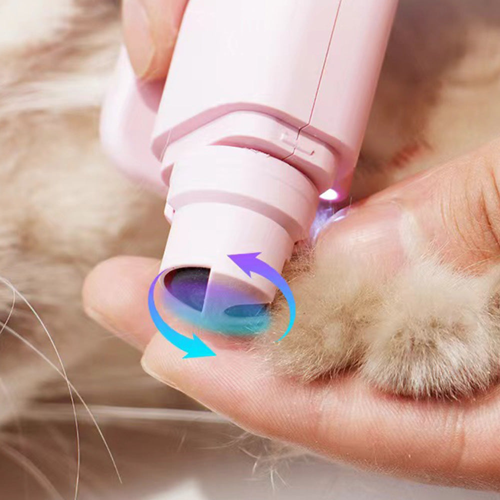 2 in 1 Pet Nail Grinder and Clipper Rechargeable with LED Light for Dogs and Cats