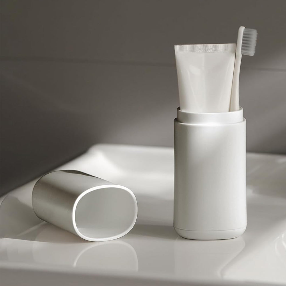Portable 180 ml Travel Toothbrush Holder and Rinse Cup