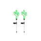 2Pcs Solar Powered Cactus Neon Ground Lights