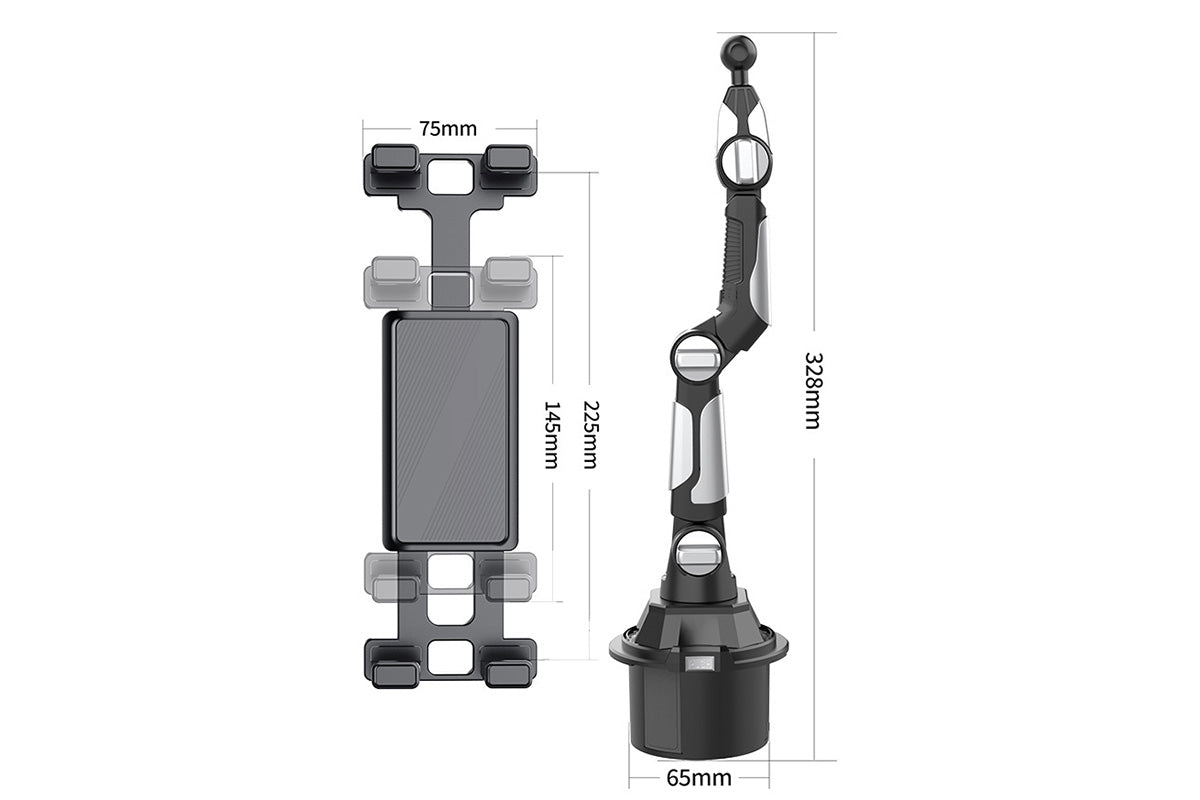 Adjustable Car Cup Holder Mount For Tablet And Phone In Vehicles