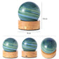 Planet Night Light with Wooden Base Crystal Ball 3 Color Dimmable LED