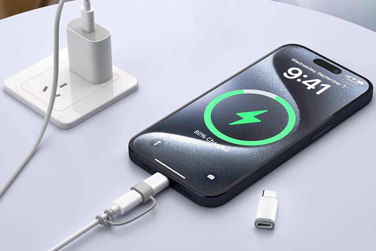 4Pcs Lightning to USB C Data Transfer Adapter for iPhone 15 16 Samsung S24