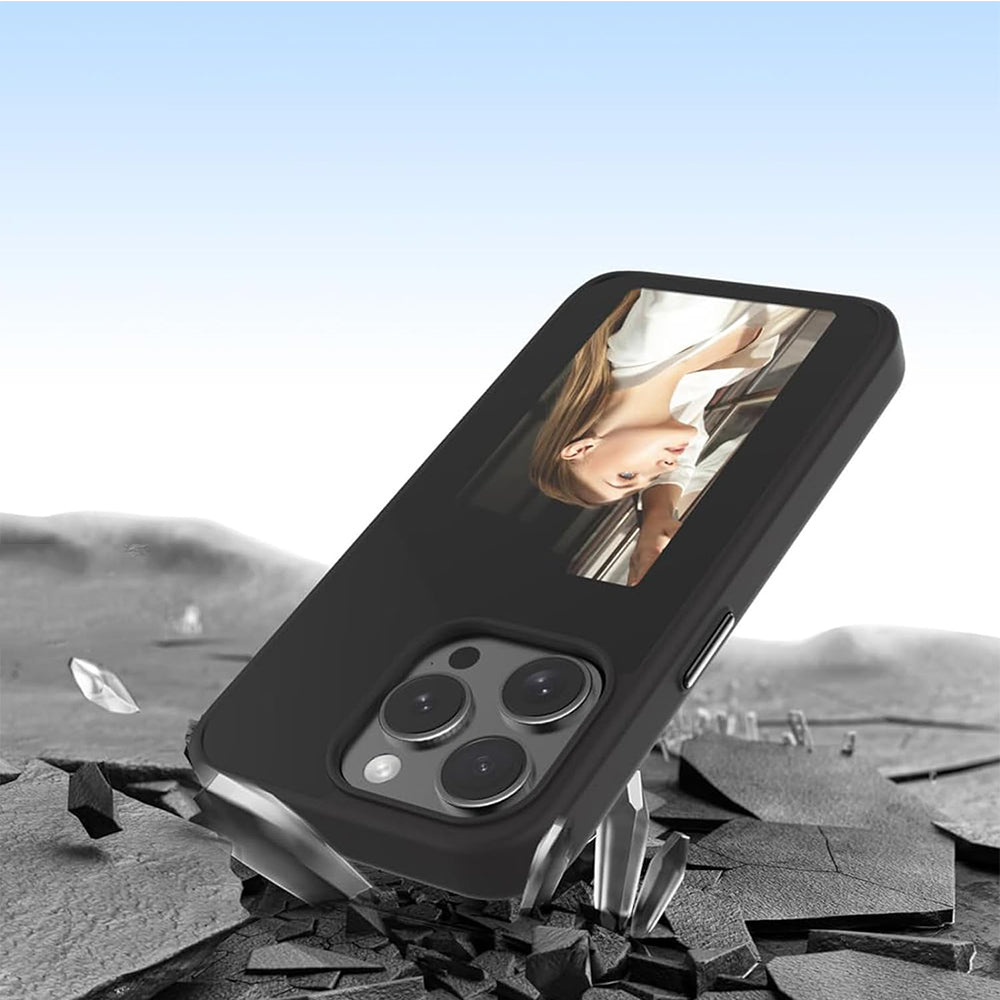 Ink Screen Display DIY Custom Picture iPhone Case-For iPhone 15 Pro