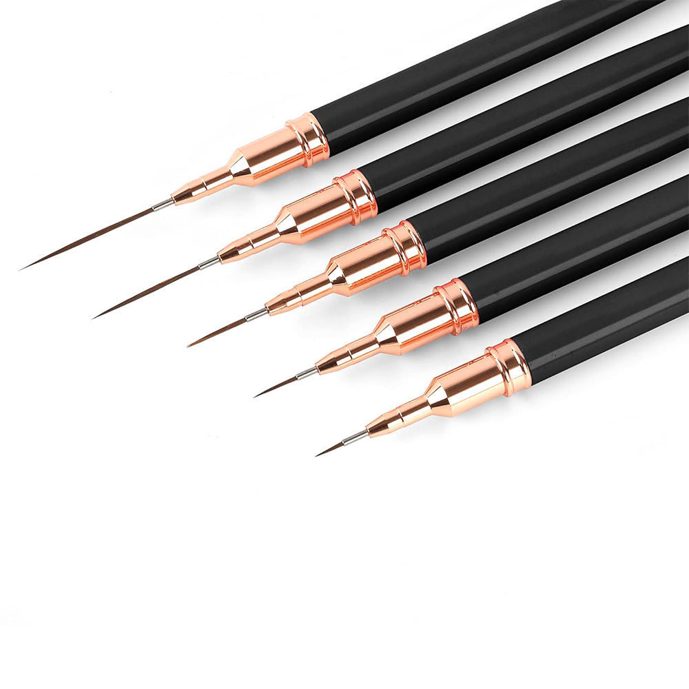 5PCS Nail Art Liner Brushes Set Nail Tools For Long Lines Thin Details Fine Drawing