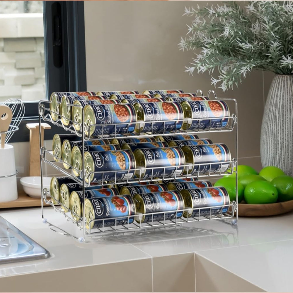 3-Tier Kitchen Stackable Can Storage Rack