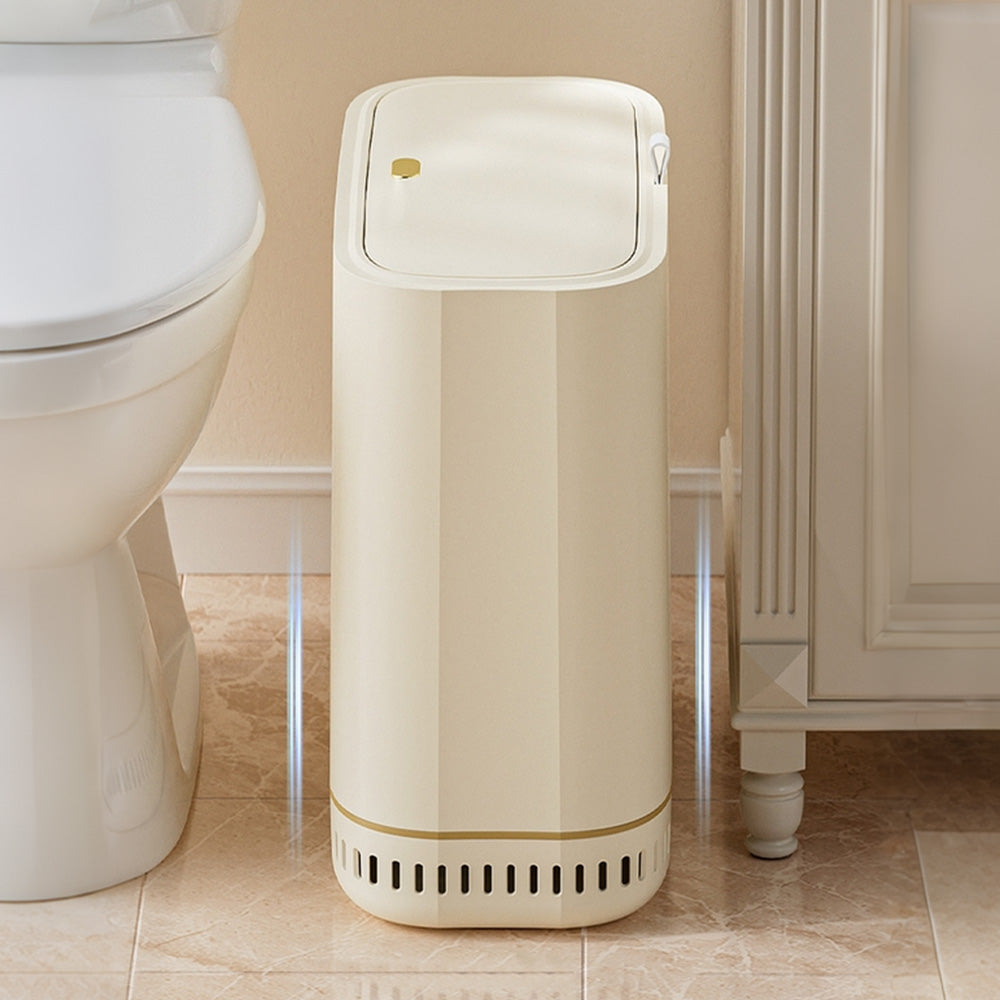 Household Adsorption Trash Can with Lid Large Capacity for Bathroom Kitchen Living Room