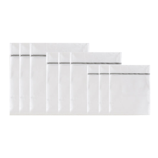 9 Pcs Mesh Laundry Bags Zipped Wash Bags-Thick Mesh