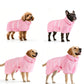 Pet Absorbent Bathrobe Dog Drying Towel Coat Soft Bath Wrap Pajamas-Pink