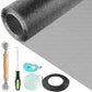 DIY Window Screen Repair Kit Fiberglass Mesh with Tools for Doors Patio Porch