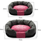 Waterproof Pet Bed Removable Washable Cat Dog Bed for Small and Medium Pets - Black